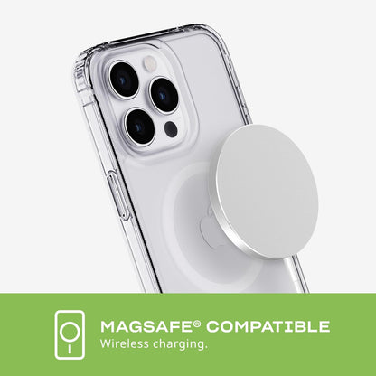 Tech21 EVO - Funda Transparente para iPhone 15 Pro MAX, Compatible con MagSafe, Funda de protección contra Impactos, Transparente