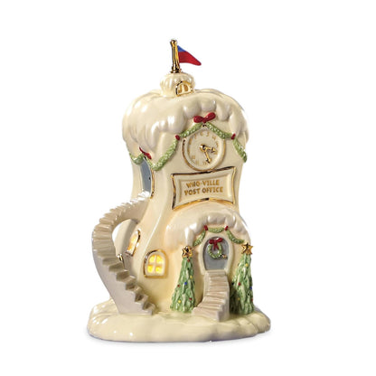 Lenox 750113 Who-Ville - Figura de Oficina Postal | Porcelana con detalles de oro de 24 quilates | Tamaño de 17,8 x 11,4 x 12,06 cm | Regalo coleccionable para fans de grinch |