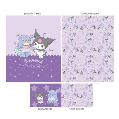 Set de Edredón Microfibra Kuromi Brillo