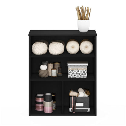 Furinno Pasir - Librería de 3 Niveles, Roble Negro