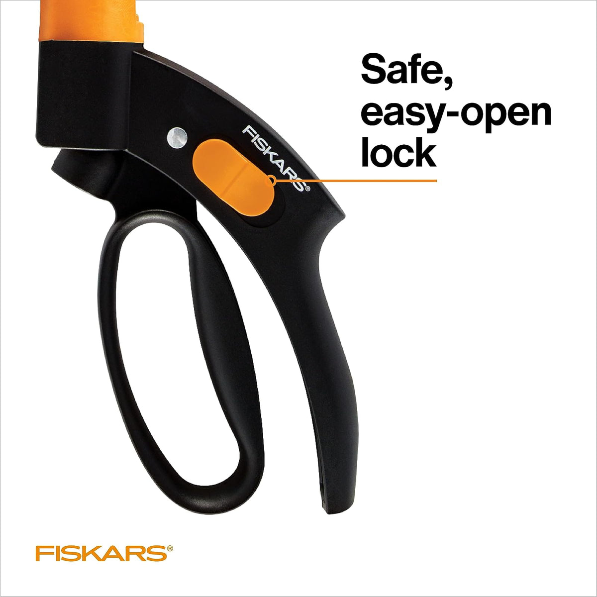 Fiskars Shear Ease - Cuchillas de Acero Inoxidable de 5 Pulgadas - Tijeras de Corte de Plantas de Hoja giratoria de 360 Grados - Tijeras de jardín y Cortador de zacate, Negro