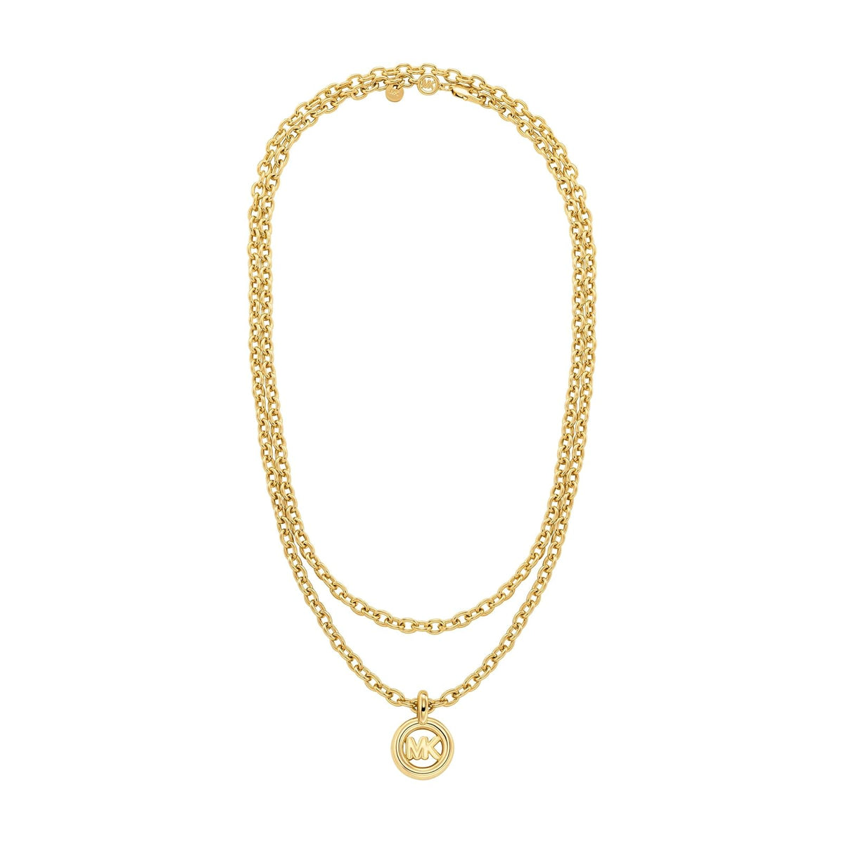 Collar doble con logotipo Michael Kors para mujer, MKJ8500710