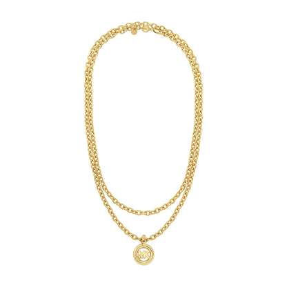 Collar doble con logotipo Michael Kors para mujer, MKJ8500710