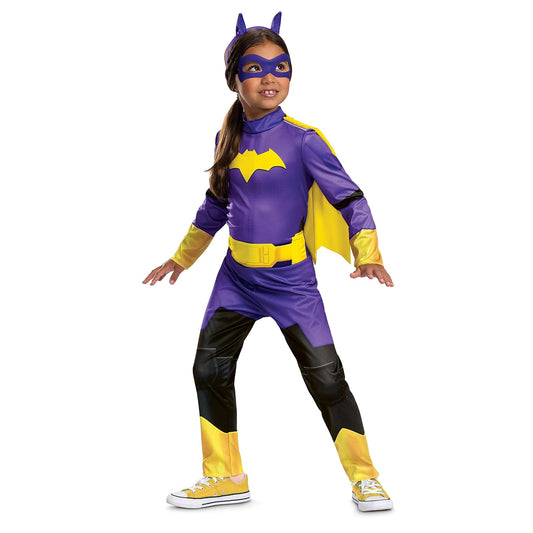 Disfraz de Batwheel Batgirl, traje oficial de Batwheels y tocado, tamaño (4-6)