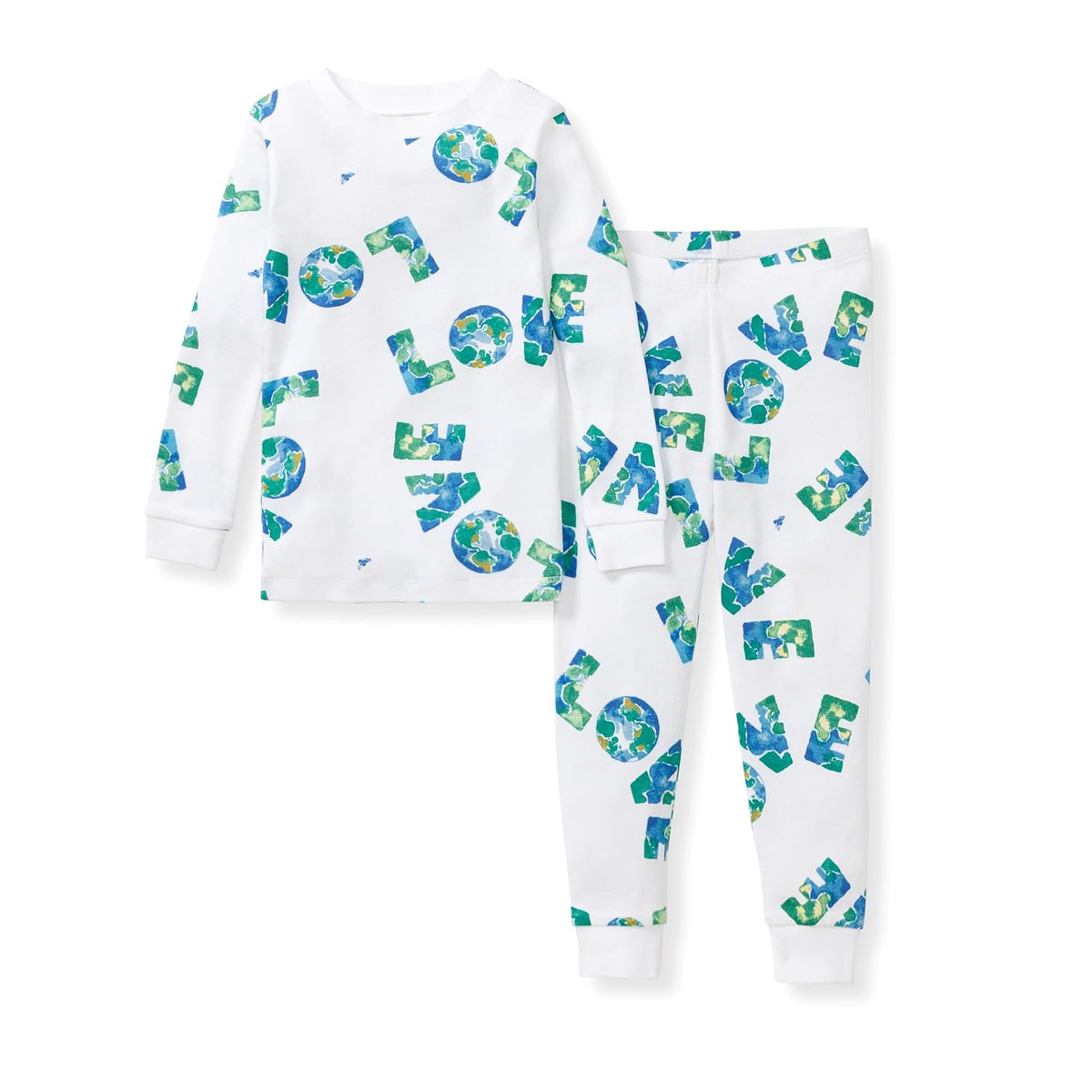 Burt's Bees Baby pijama de 2 piezas de algodón orgánico - Earth Love - 2 Años