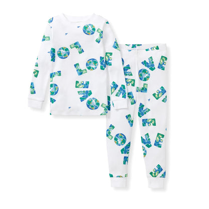 Burt's Bees Baby pijama de 2 piezas de algodón orgánico - Earth Love - 2 Años