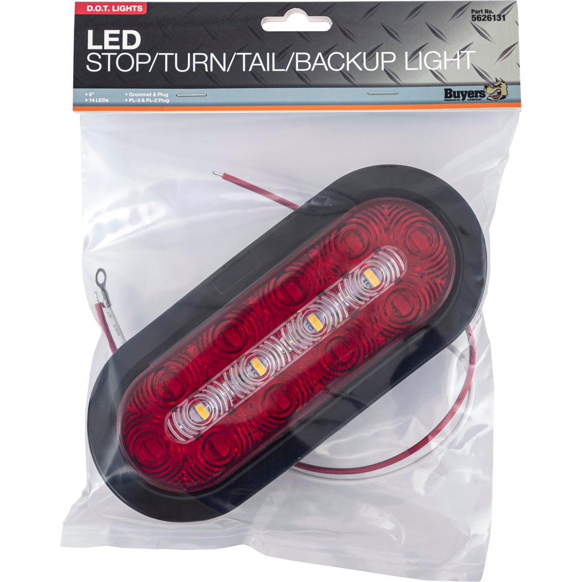 Buyers Products Kit de Luces ovaladas de 6 Pulgadas (Incluye Ojales y Enchufe)