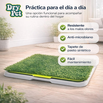Fancy Pets Dry Pet Doggie Grass Tapete Entrenador para Perro Tamaño Chico