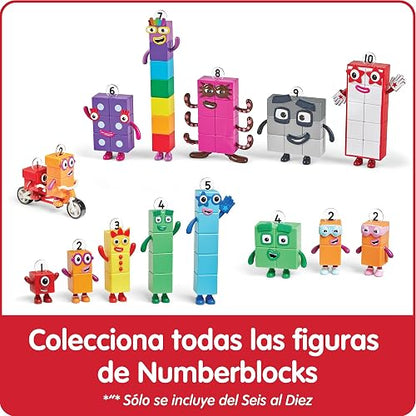 hand2mind Numberblock Friends Six to Ten Figures, Conjunto de Figuras de Acción Caricaturas, Figuras de Juguete, Conjuntos con Figuras de Acción, Pequeñas Figuras para Niños, Juguetes de Números
