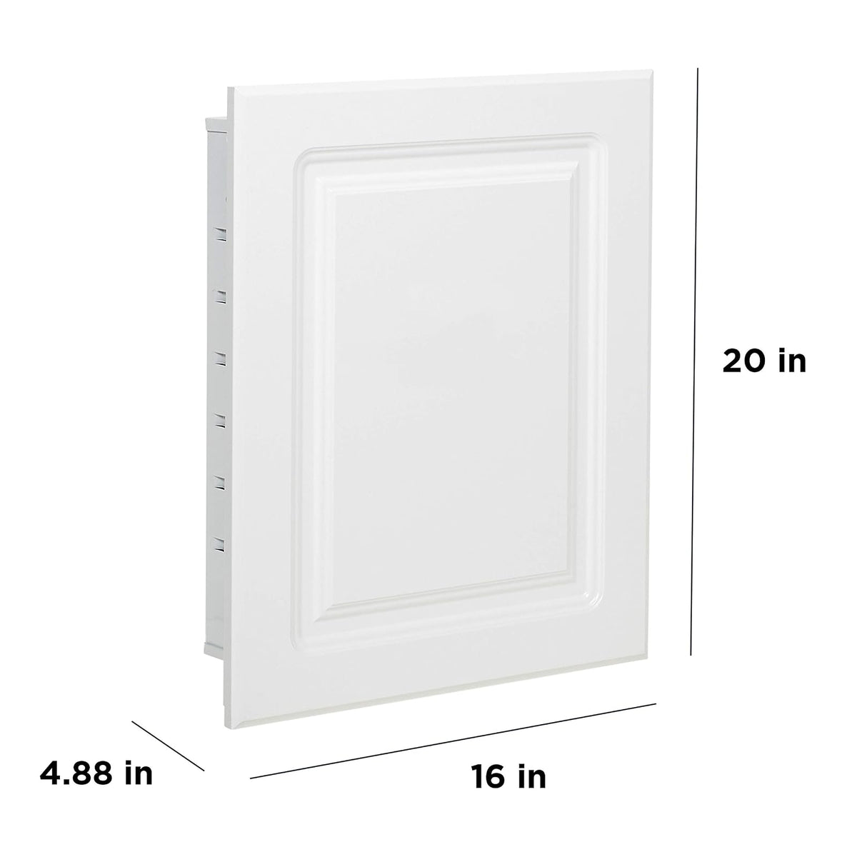 American Pride clóset de Medicina para Puerta de Panel Elevado, 16 x 20 Pulgadas, Cuerpo de Acero, Blanco