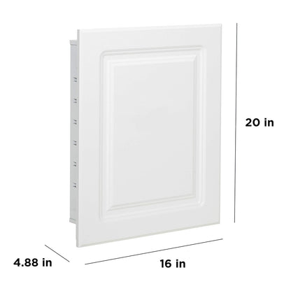 American Pride clóset de Medicina para Puerta de Panel Elevado, 16 x 20 Pulgadas, Cuerpo de Acero, Blanco