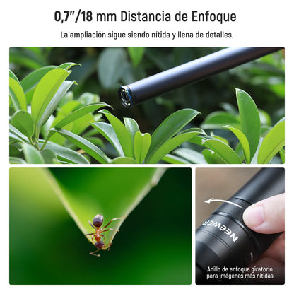 NEEWER 18mm 2X Macro Probe Lente para Teléfono con Rosca 17mm,Compatible con SmallRig/ShiftCam/SANDMARC Jaulas Celular para iPhone Samsung con Adaptador Lente 17mm,LS-51