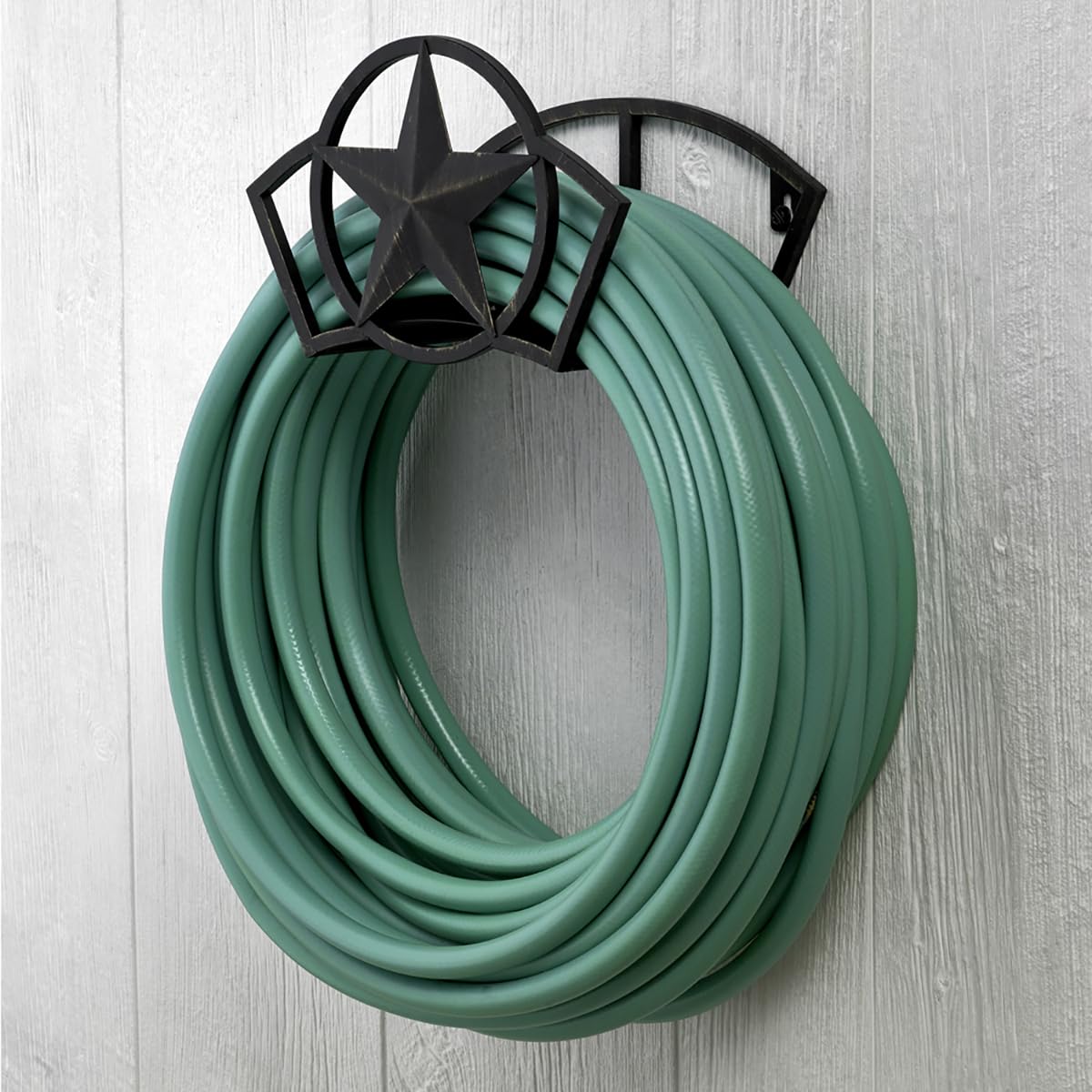 Liberty Garden 234 Liberty Star Mount Hose Butler, capacidad para 125 pies, 5/8 pulgadas, negro