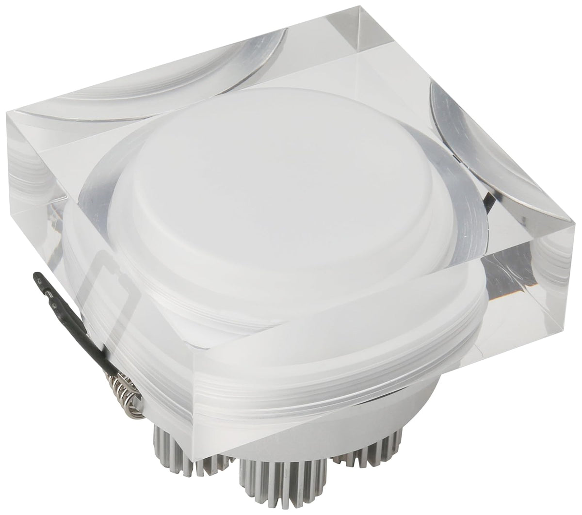 Estevez 19163-0 Empotrados Fijos Kubik Downlight Led Cuadrado 3-Pg 6W, (Driver Integrado), Color Cristal