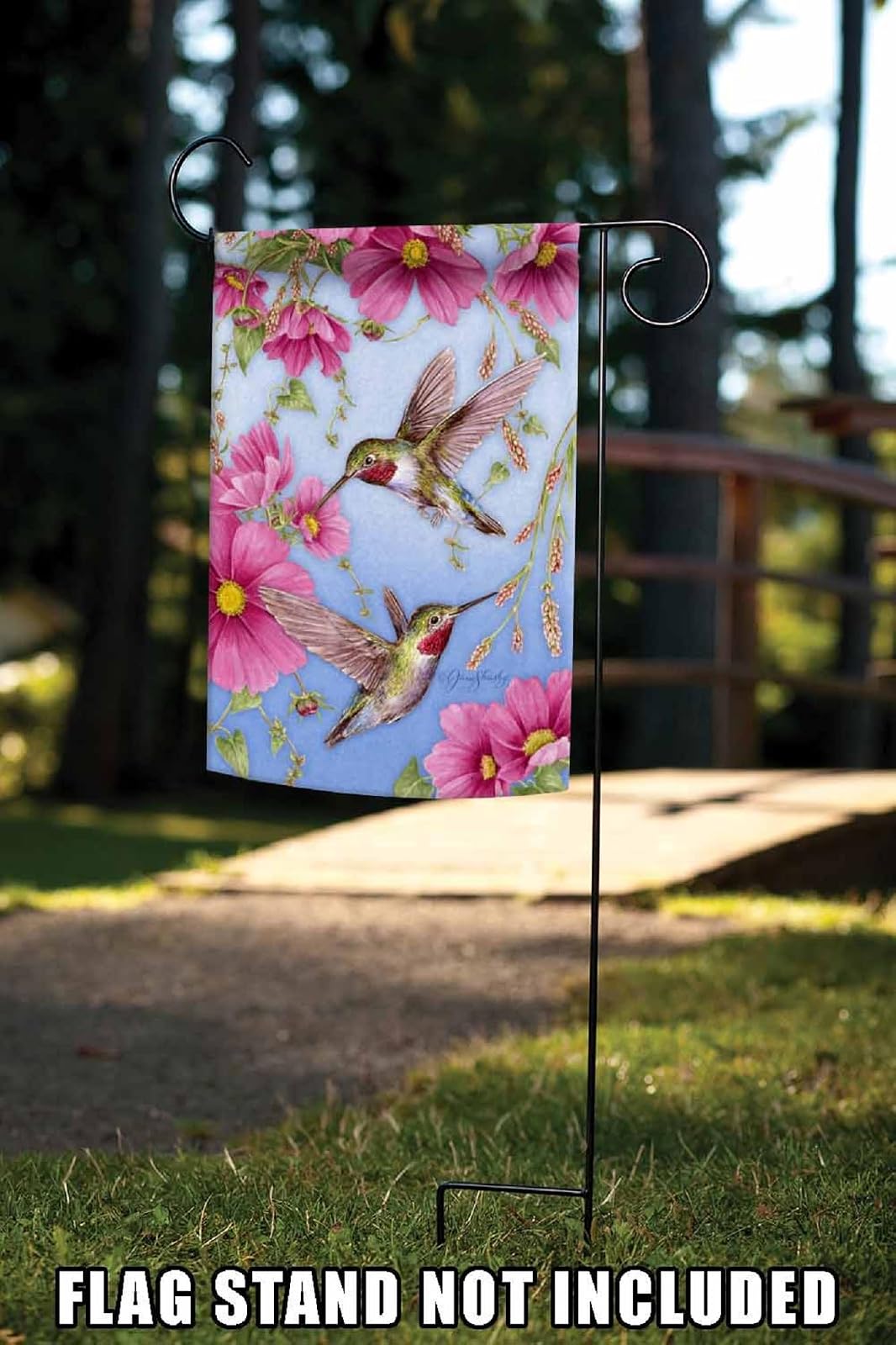 Toland Home Garden - Bandera decorativa para jardín (30,7 x 45,7 cm), diseño de pájaros y flores