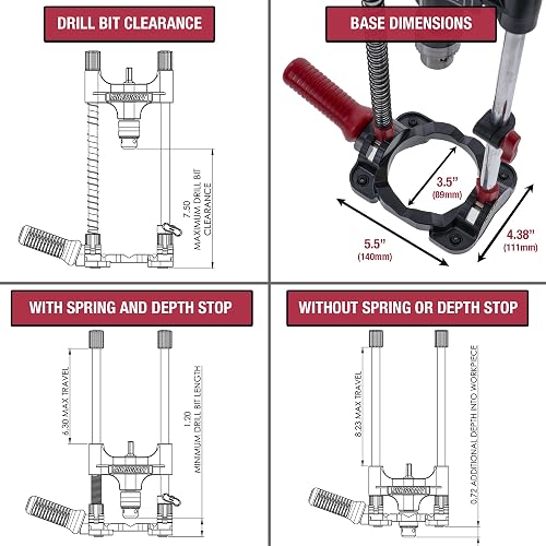 Milescraft - Guía de perforación Drillmate 1318 con portabrocas