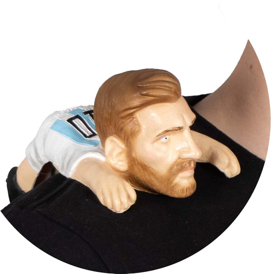 REV Mascota de Hombro Futbolista Messi, Shoulderboddy Jugador Argentino Lionel Messi La Pulga Accesorio de Hombro para Disfraz, Ideal para Partidos, Eventos Deportivos, Porras, Estadios, Halloween