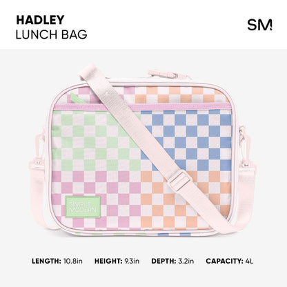 Simple Modern Hadley con Correa para el Hombro | Lonchera para Niños, Adolescentes y Adultos | Bolsa Aislada para Niñas, Niños, Mujeres y Hombres | Contenedores para Comida | Midnight Black