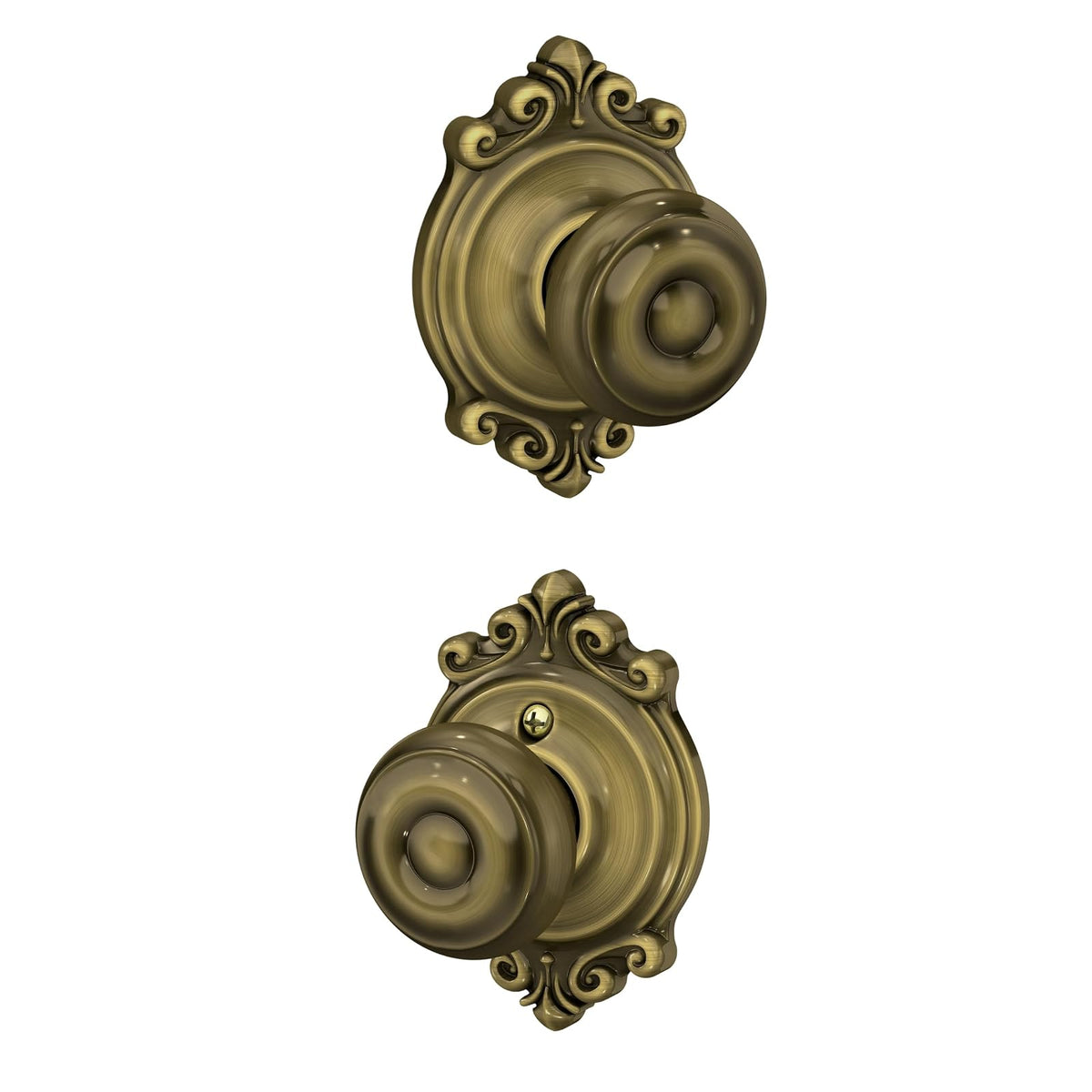 Schlage Perilla para Puerta Interior Varios Acabados - Antique Brass - Brookshire - Pasaje