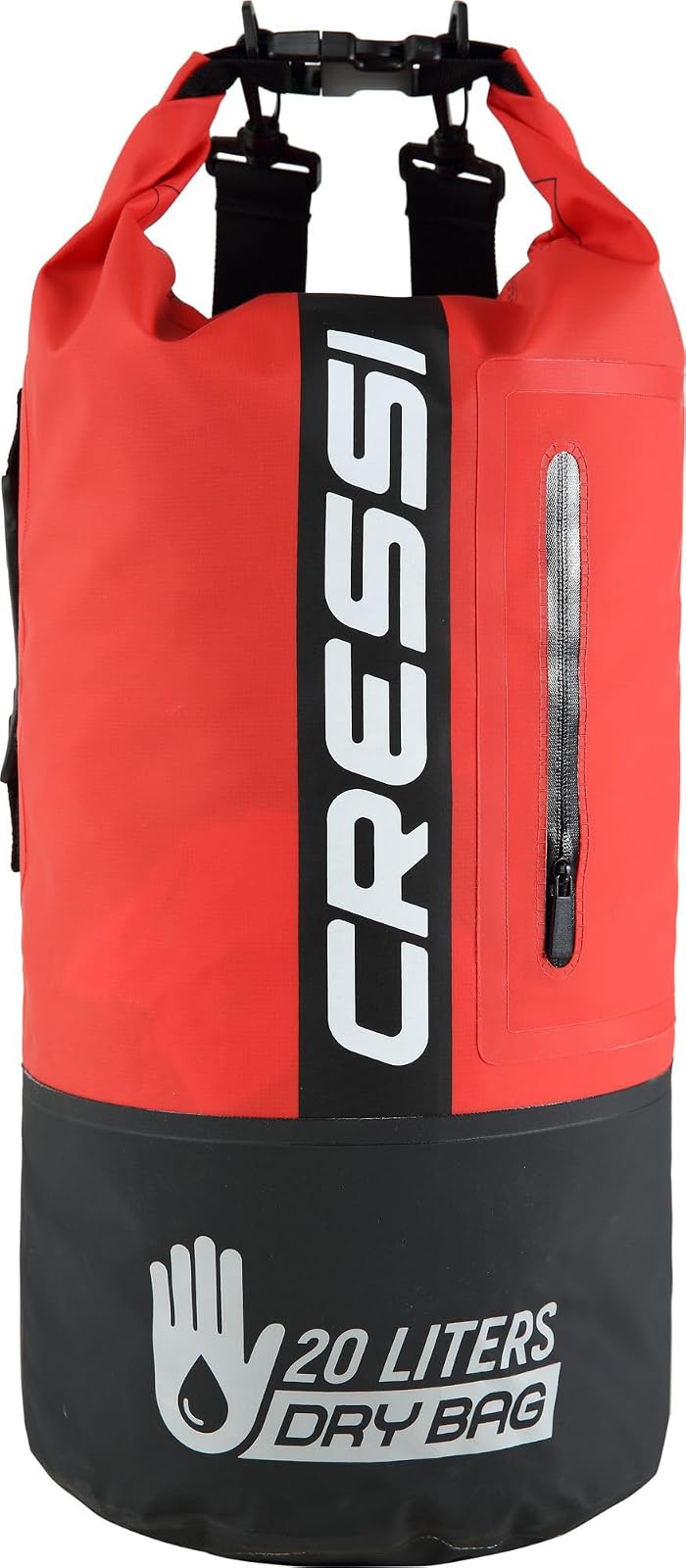 Cressi Premium Dry Bag, Negro/Rojo