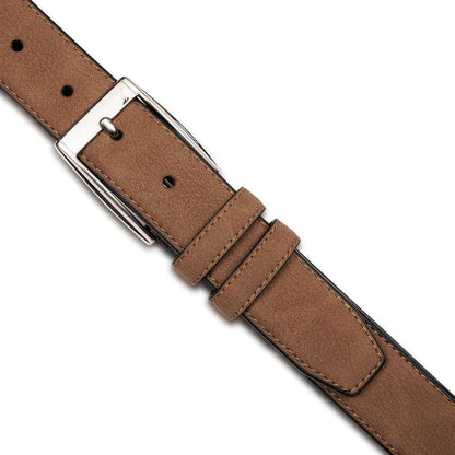 Nautica Casual Leather Belt | Everyday | Classic | Pants | Jeans | Khakis | Chinos | Metal Buckle Cinturón Hombre