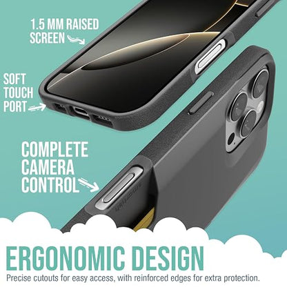 Smartish® - Funda Tipo portafolios para iPhone 16 Pro MAX, Wallet Slayer Vol. 1 Soporte para Tarjeta de crédito Delgado y Protector, con Ranura Oculta para Tarjeta Compatible con Apple iPhone 16 Pro