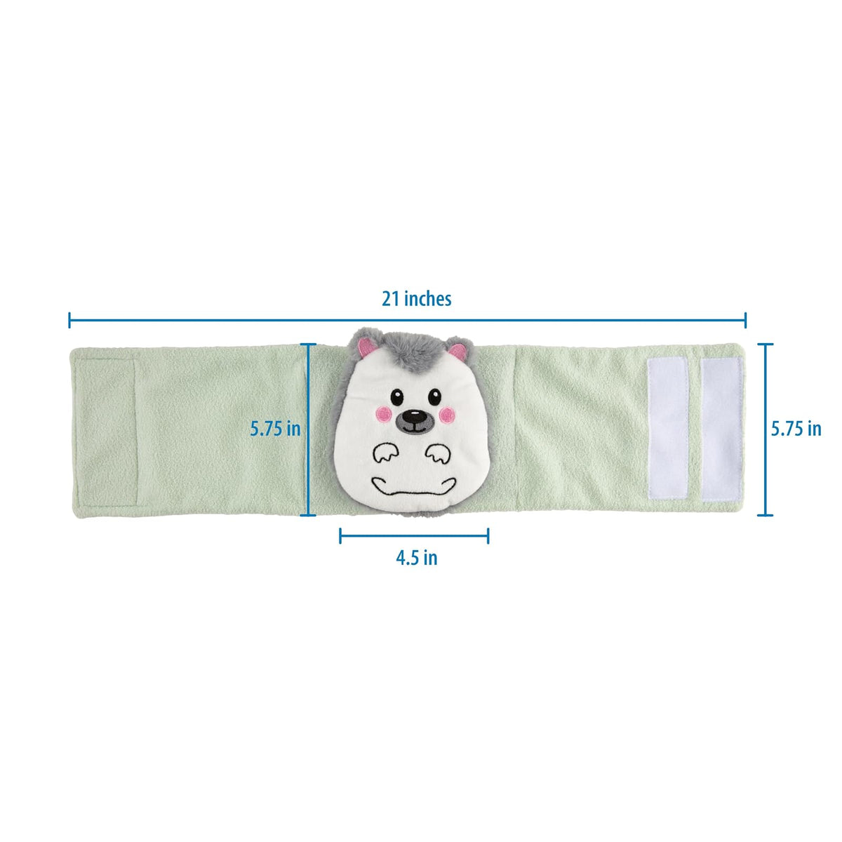 Dr. Brown's Baby Gripebelt para alivio de cólicos, envoltura de abdomen calentada, cinturón de envolver bebé para alivio de gas, alivio natural para malestar estomacal en bebés y niños pequeños, erizo, 0-3 m