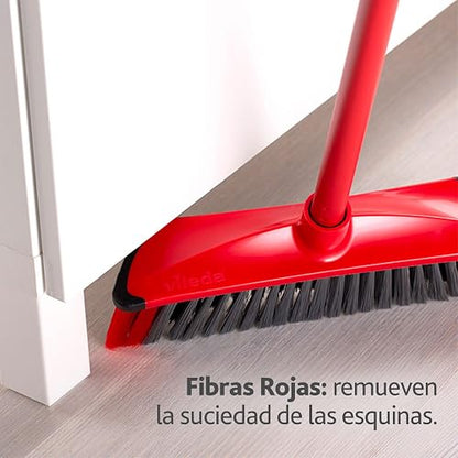 Vileda Escoba 3 en 1, Tiene Esquina Antichoques Que Cuida Tus Muebles, Barre Polvo y Limpia Pisos.