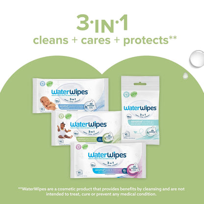 WaterWipes Hand Face Baby Wipes With Soapberry - 240 Wipes (4 Pack Of 60Count)