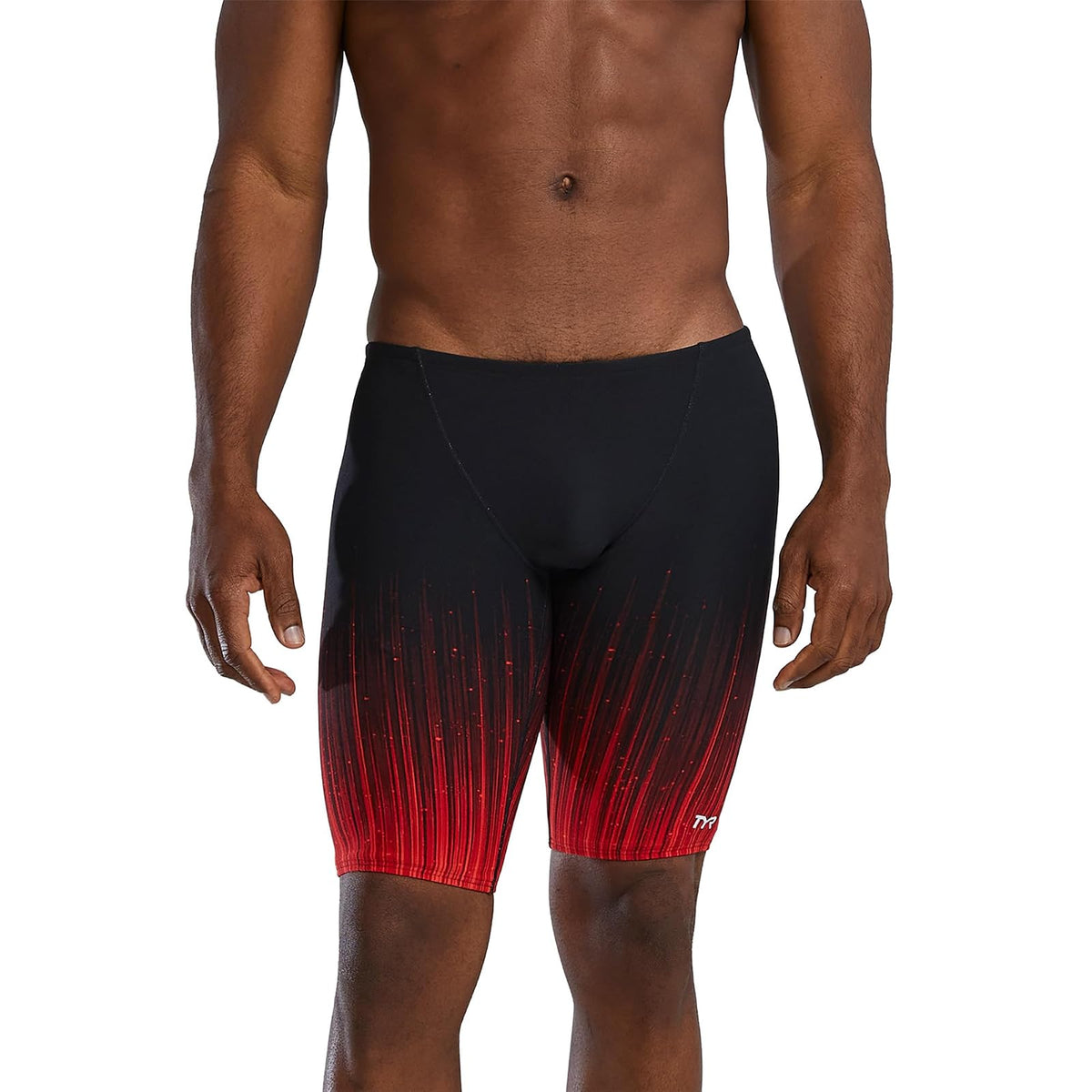 TYR Durafast Elite Jammer Pantaloneta de Natación para Hombre - Red Speedwarp - 38