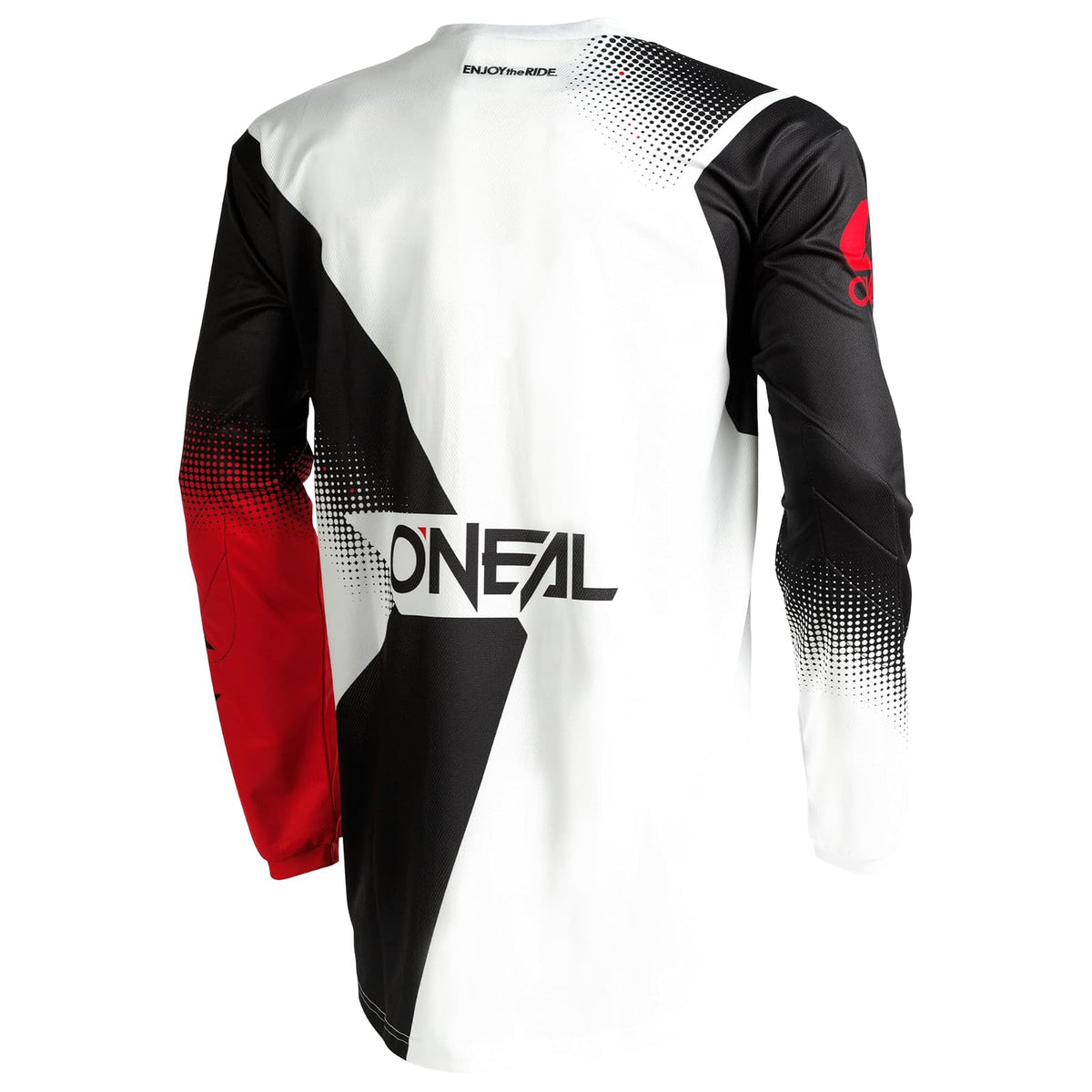 O'Neal E003-113 Element Racewear Playera Juvenil de Manga Larga para Niños, Negro/Blanco/Rojo, Talla M