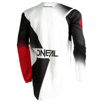 O'Neal E003-113 Element Racewear Playera Juvenil de Manga Larga para Niños, Negro/Blanco/Rojo, Talla M