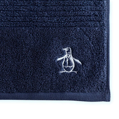 The Original Penguin, Toalla Medio Baño 100% Algodón, Color Azul, Donegal.