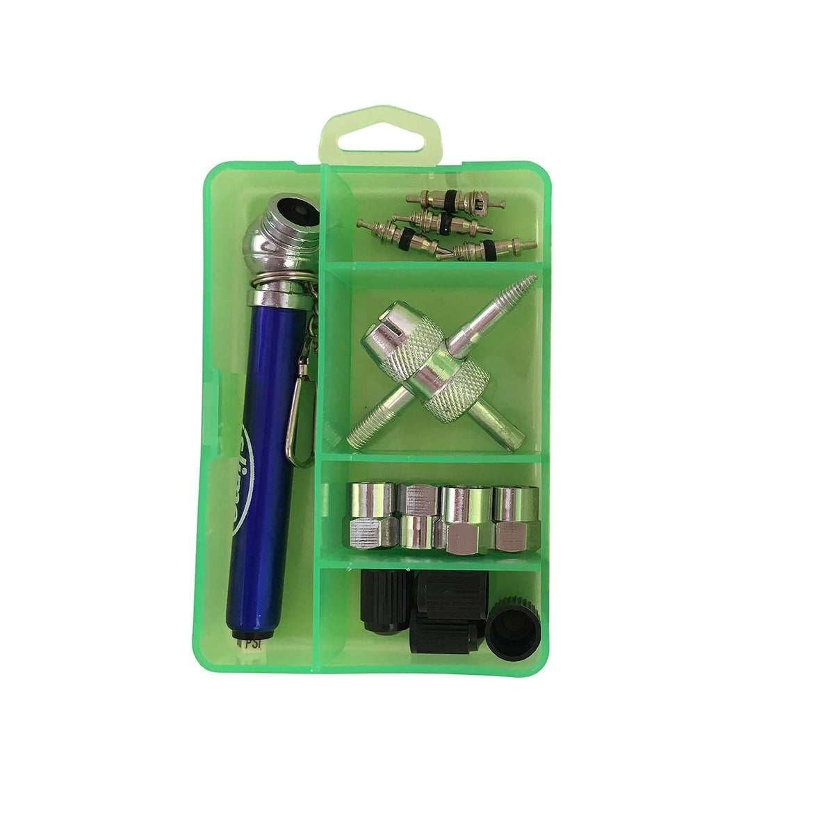 Slime 2410 Mini Kit de Mantenimiento de neumáticos, Esencial para el Cuidado de neumáticos, Compacto, Juego de 14 Piezas, 3.5 Pulgadas de Largo x 2.5 Pulgadas de Ancho x 0.85 Pulgadas de Profundidad
