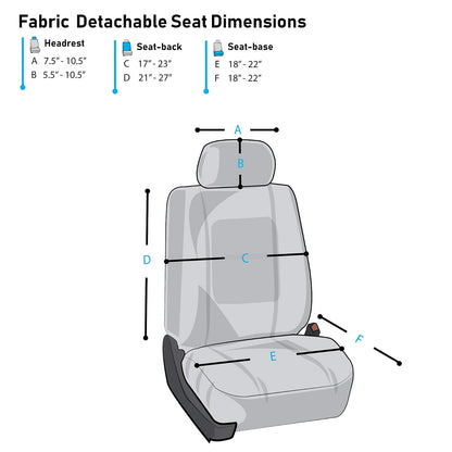 FH Group - Fundas de Asiento de Automóvil a Rayas, Ajuste Universal, Respaldo bajo y Delantero, compatibles con Bolsas de Aire, Fundas de Asiento Lavables para Automóviles, SUV, Furgonetas, sedanes, Color
