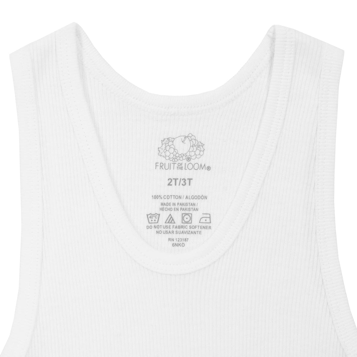 Fruit of the Loom Playera Tank de Algodón Pack de 5 para Niño