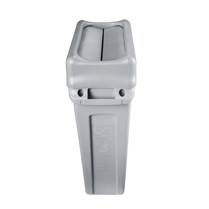 Rubbermaid Commercial Products Slim Jim® – Tapa Abatible para Contenedor, Oculta Residuos y Permite Acceso sin Contacto, Codificación por Colores para Separación de Residuos, Gris FG267360GRAY