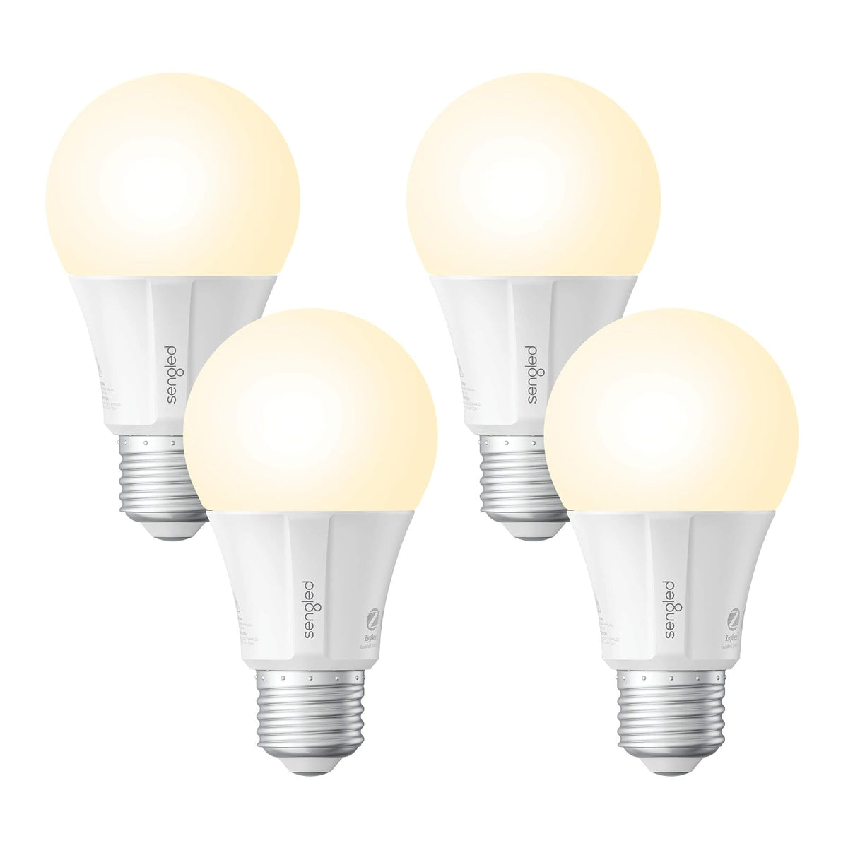 Sengled Smart LED Soft White A19 Bulb, Hub Required, 2700K 60W Equivalent, Works with Alexa, Google Assistant & SmartThings, 4 Pack
