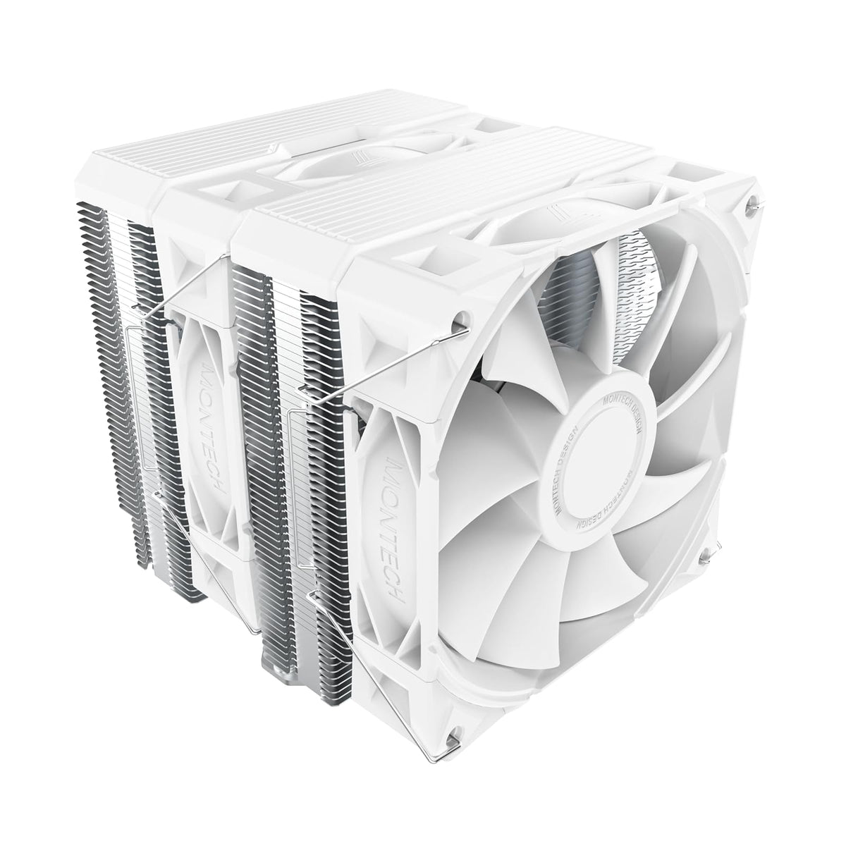 MONTECH NX600 - Enfriador de aire para CPU de doble torre, 6 tubos de calor | Soporte de enchufe AMD AM5/AM4 e Intel LGA1851/1700, altura de 160 mm, base de cobre soldado, refrigeración de flujo de aire