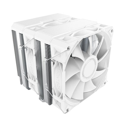 MONTECH NX600 - Enfriador de aire para CPU de doble torre, 6 tubos de calor | Soporte de enchufe AMD AM5/AM4 e Intel LGA1851/1700, altura de 160 mm, base de cobre soldado, refrigeración de flujo de aire