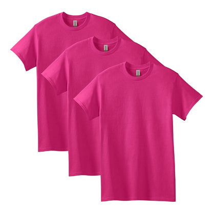 Gildan G5000 Camiseta de Algodón Pesado para Hombre - 3 - Heliconia (paquete de 3) - XXL