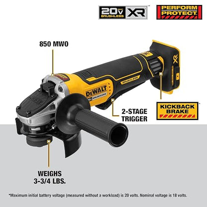 DEWALT Esmeriladora Angular de 4-1/2" (115mm), 20V, DCG413B