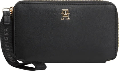 Tommy Hilfiger Cartera Compact Zip Around | Para mujer, diseño clásico, múltiples compartimentos, formato compacto - Talla Única - Black