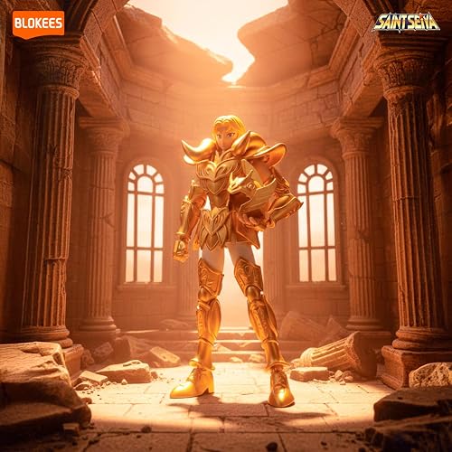 Blokees Saint Seiya Champion Class: Aries Mu Manga Setting 75002 | Figura de acción articulada, 15 cm, kit de construcción, para coleccionistas
