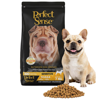 Perfect Sense Sensitive Alimento Seco para Perros Adultos con Piel y Digestión Sensible, Salmón y Pollo, 7 kg