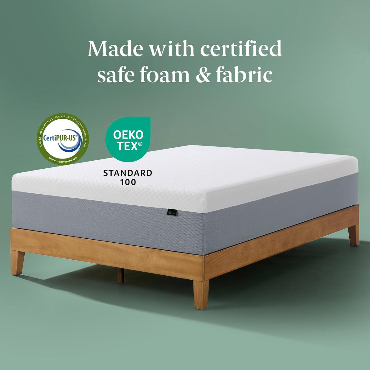 ZINUS - Colchón de Espuma viscoelástica Esencial de té Verde de 8 Pulgadas, Cama en una Caja, colchón asequible, Certificado CertiPUR-US,
