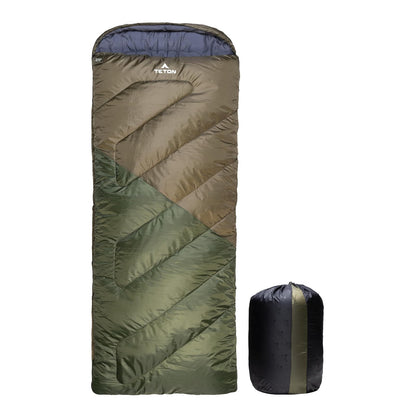Teton Sports Celsius Bolsa de Dormir XXL - Ivy (forro de franela de poliéster gris) - Regular