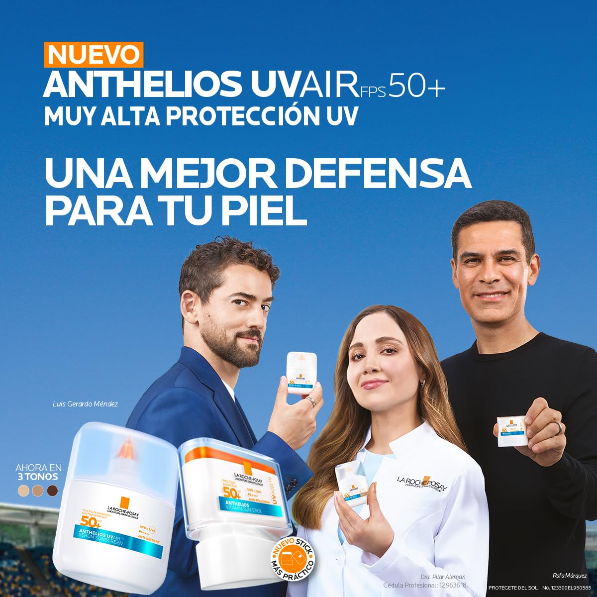 La Roche-Posay Anthelios UV AIR VITAMIN SUN STICK SPF 50+, Protector Solar en Barra de 10ml/9g