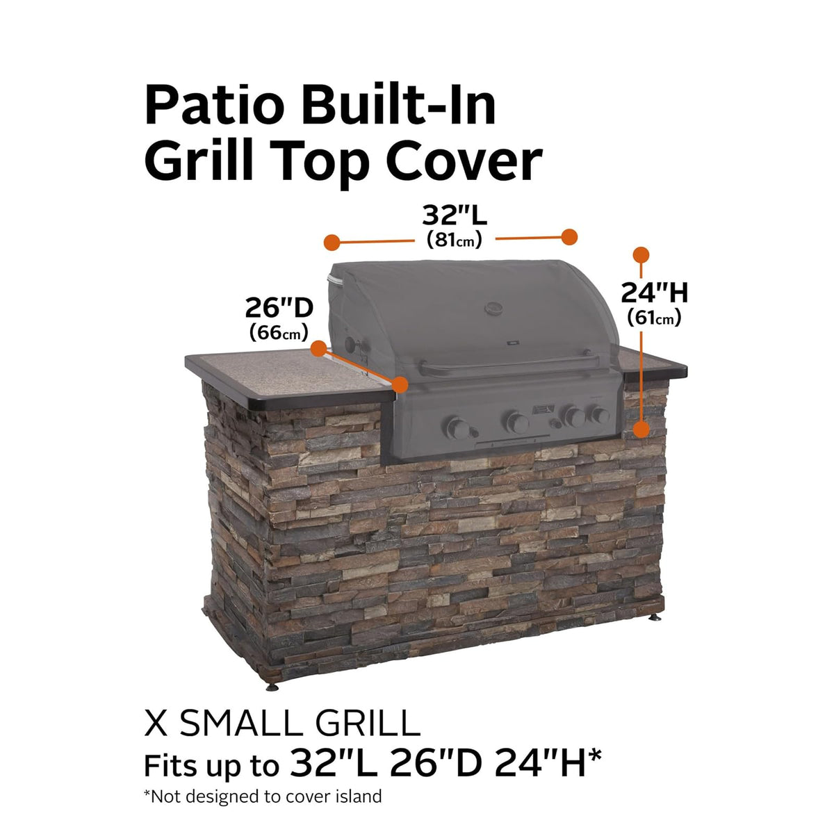 Classic Accessories Ravenna - Cubierta Superior para Parrilla de Barbacoa integrada de 32 Pulgadas, Color Gris Pardo, Cubierta para Parrilla, Cubierta para Parrilla al Aire última intervensión,
