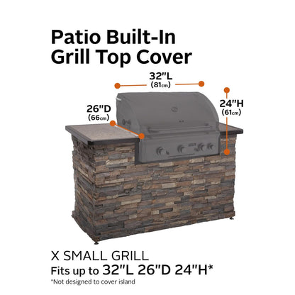 Classic Accessories Ravenna - Cubierta Superior para Parrilla de Barbacoa integrada de 32 Pulgadas, Color Gris Pardo, Cubierta para Parrilla, Cubierta para Parrilla al Aire última intervensión,